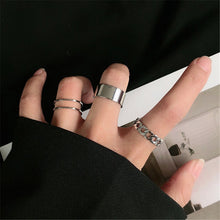 Load image into Gallery viewer, Edgy Metal Geometric Ring Sets