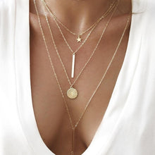 Load image into Gallery viewer, Multilayer Boho Vintage Moon Necklaces
