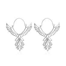 Load image into Gallery viewer, Vintage Gold and Silver Angel Wings Hoop Earrings
