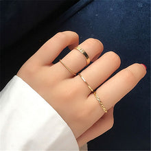 Load image into Gallery viewer, Edgy Metal Geometric Ring Sets
