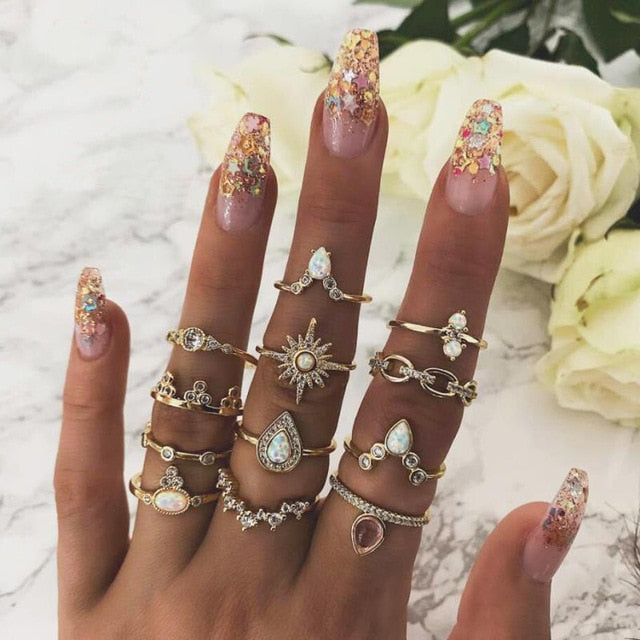 Boho Vintage Variety of Ring Sets