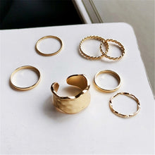 Load image into Gallery viewer, Edgy Metal Geometric Ring Sets

