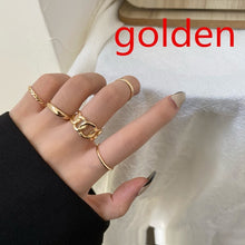 Load image into Gallery viewer, Edgy Metal Geometric Ring Sets
