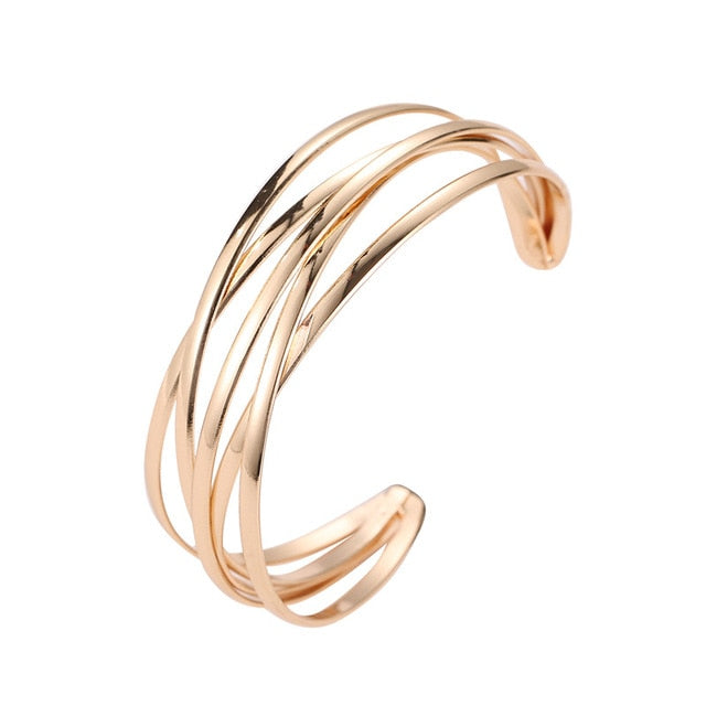 Geometric Cuff Bangle Bracelets